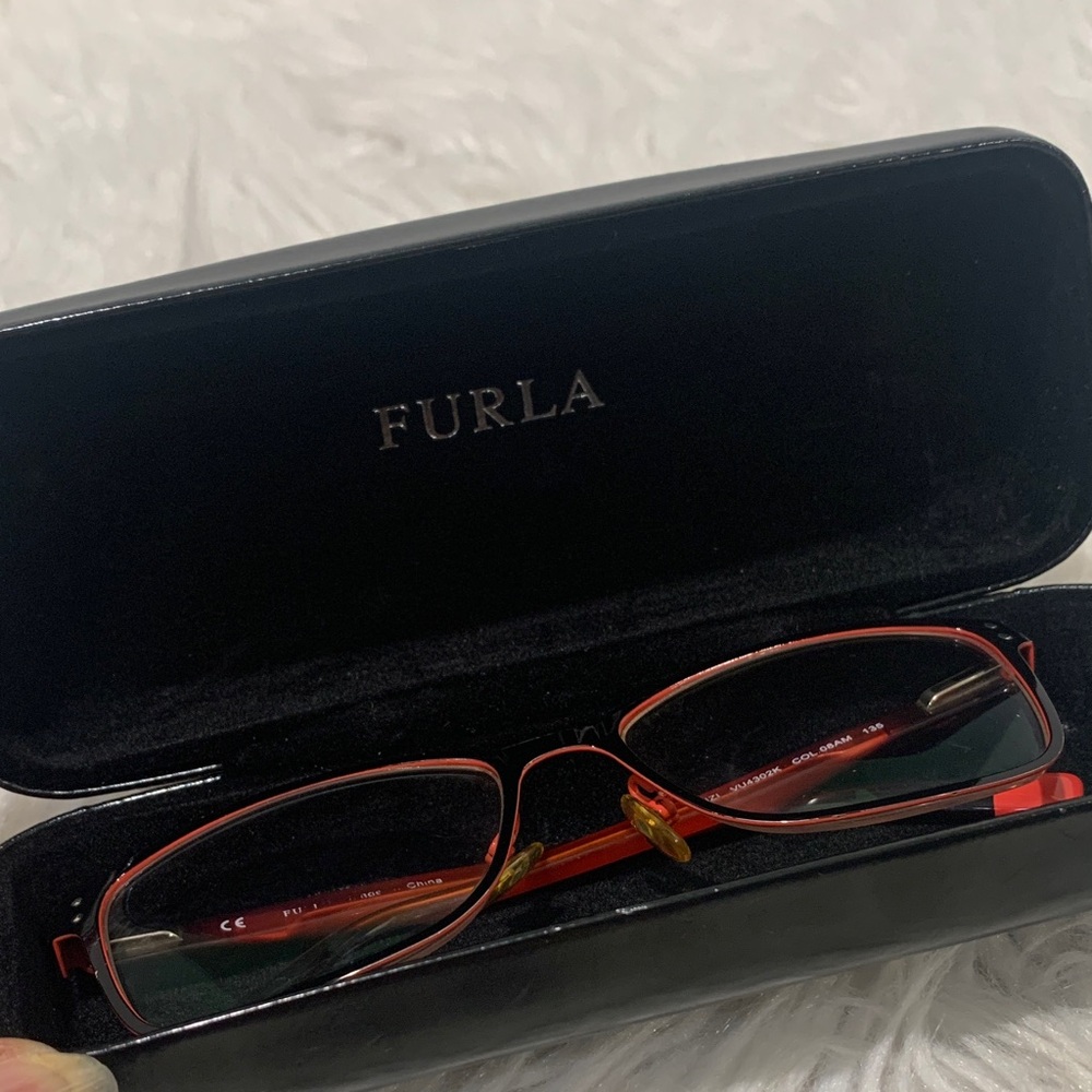 FURLA Zizi Women’s Eyeglass Frame only in Red and Black - Picture 14 of 15